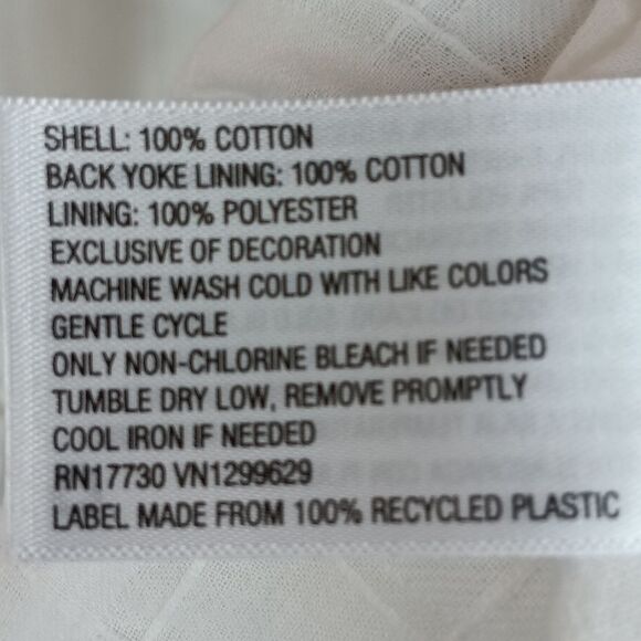 Knox Rose Women White V-Neck Baby Doll Sundress with 3/4 Sleeves Boho Chic sz M - Picture 13 of 17